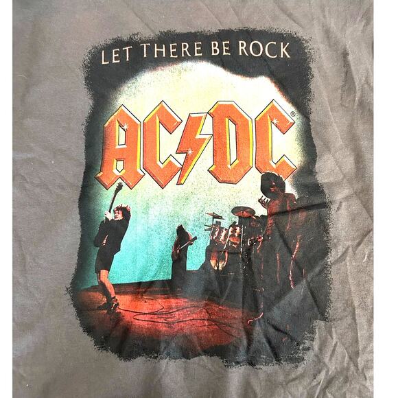 AC DC Other - GILDAN AC/DC Graphic Tee NEW "Let There Be Rock" Gray SS Size Youth Small